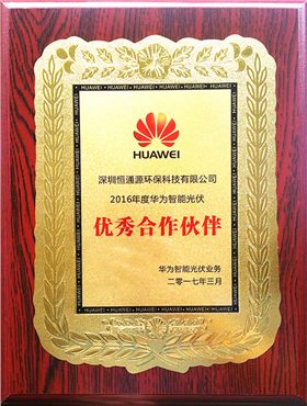 華為智能光伏優秀合作伙伴